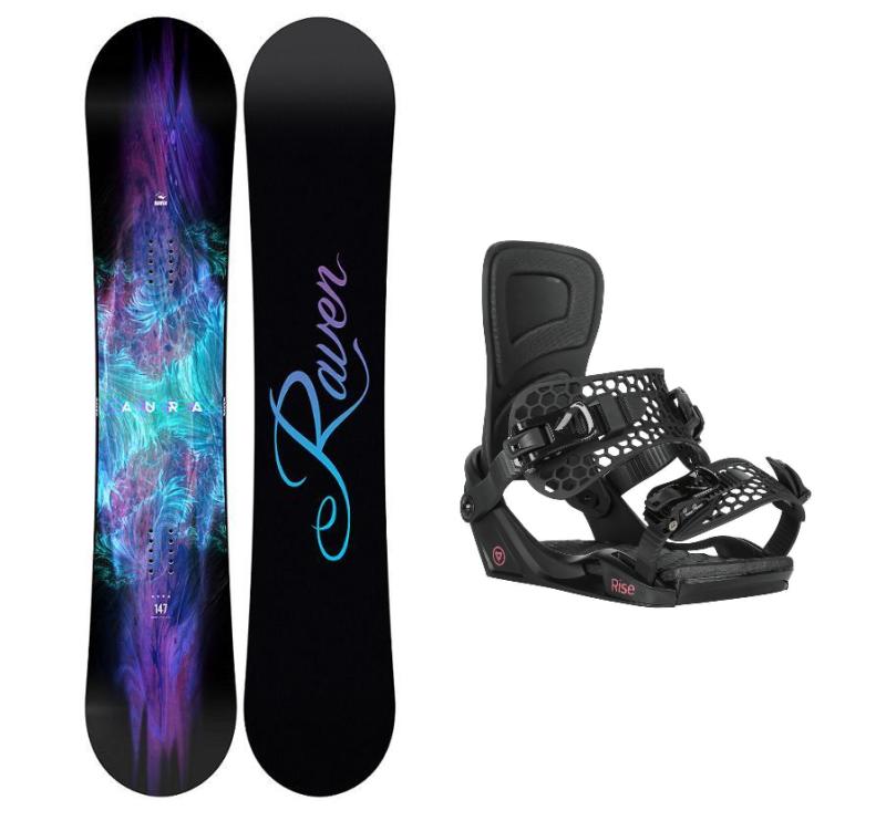 Raven Aura dámský snowboard + Gravity Rise black snb vázání Raven