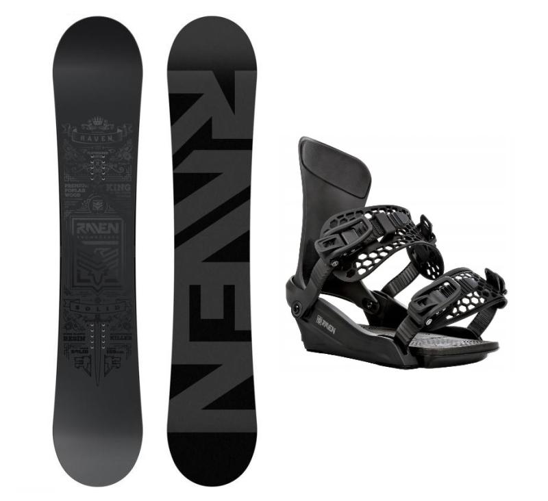 Raven Solid steel snowboard + Raven PRO King black snowboardové vázání Raven