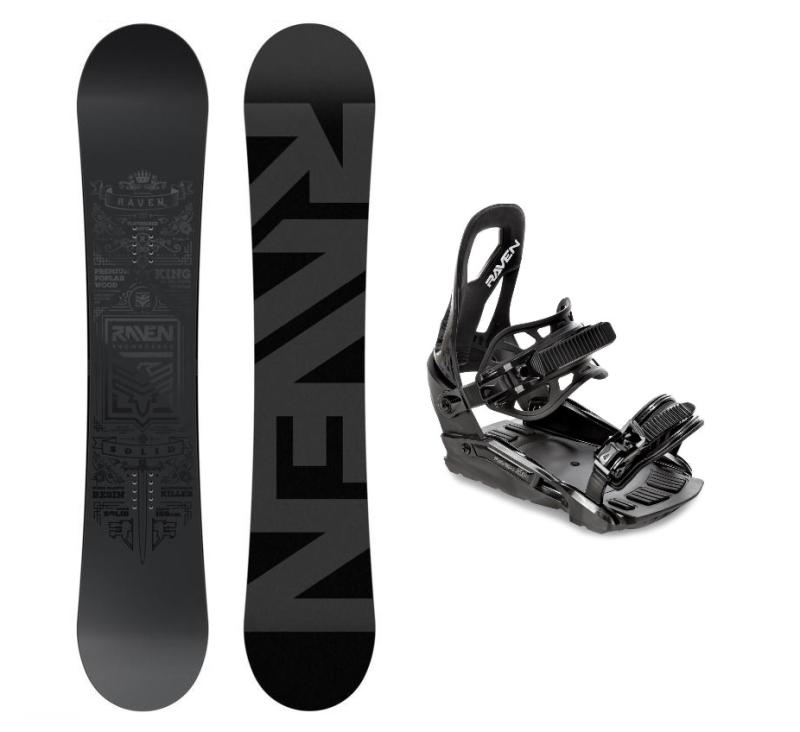 Raven Solid steel snowboard + Raven S230 Black snowboardové vázání Raven