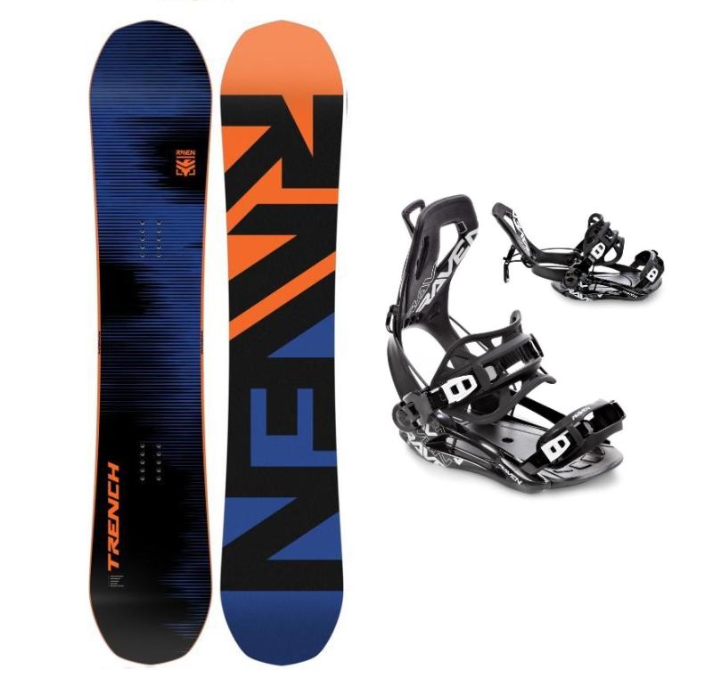 Raven Trench Carbon pánský snowboard + Raven Fastec FT360 black vázání Raven