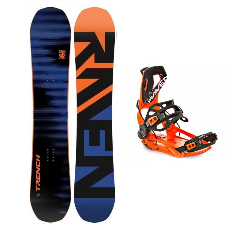 Raven Trench Carbon pánský snowboard + Raven RAGE Fastec FT360 orange vázání Raven