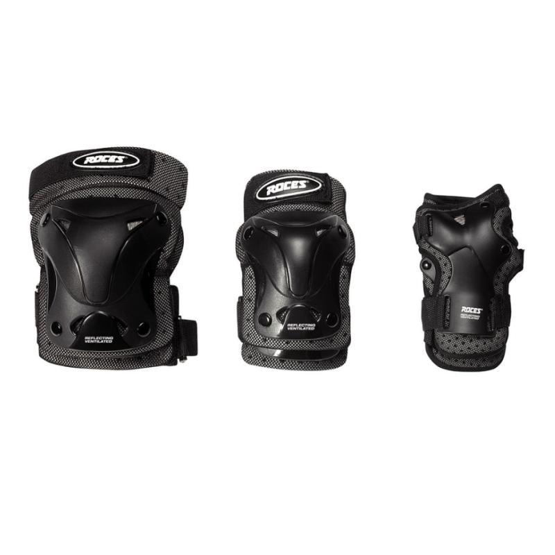 Roces Ventilated 3-Pack Black chrániče Roces