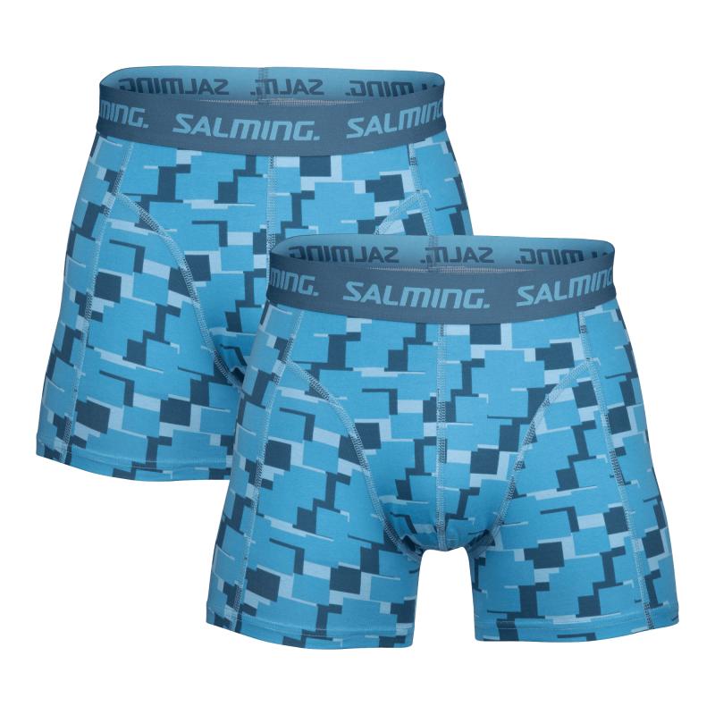 Salming 2-Pack Cotton Boxer Pixel Blue Salming