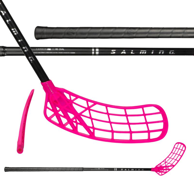 Salming Q-series Carbon Pro 2.0 RD Oval Trident 27 Black/Silver Salming