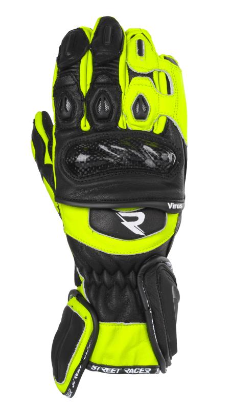 Street Racer Rukavice na motorku Virus 2 černo-fluo žluté Street Racer