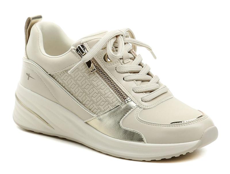 Tamaris 1-23754-45 zlato béžové dámské polobotky na klínku Tamaris