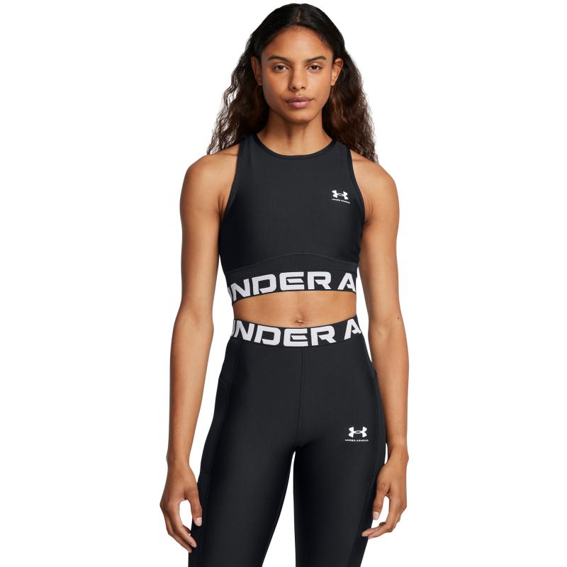 Under Armour HeatGear Rib Tank-BLK 2025 dámský sportovní top Under Armour