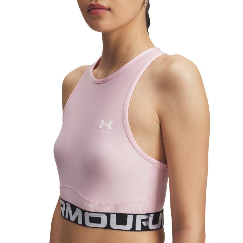 Under Armour HeatGear Rib Tank-PNK 2025 dámský sportovní top Under Armour