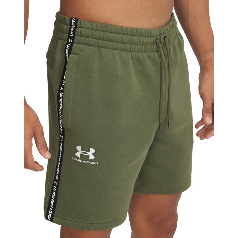Under Armour UA Icon Fleece Short Taping-GRN 2025 šortky Under Armour