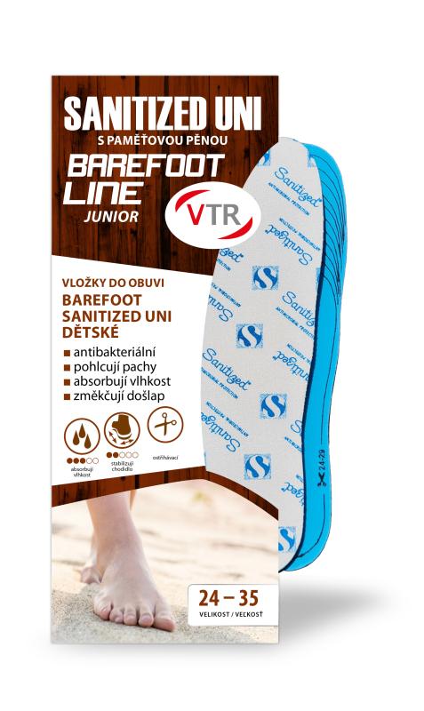 VTR Vložky do bot Barefoot Paměťová pěna UNI dětské VTR