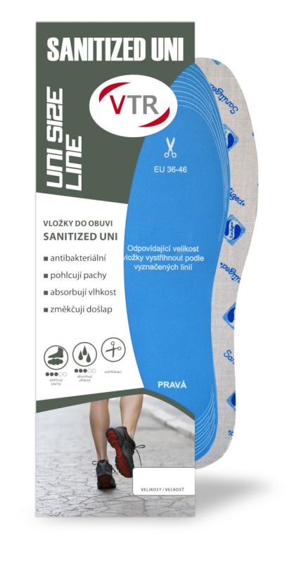 VTR Vložky do bot SANITIZED UNI - ostřihávací 36-46 VTR
